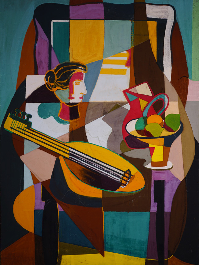 Frau an der Mandoline 174